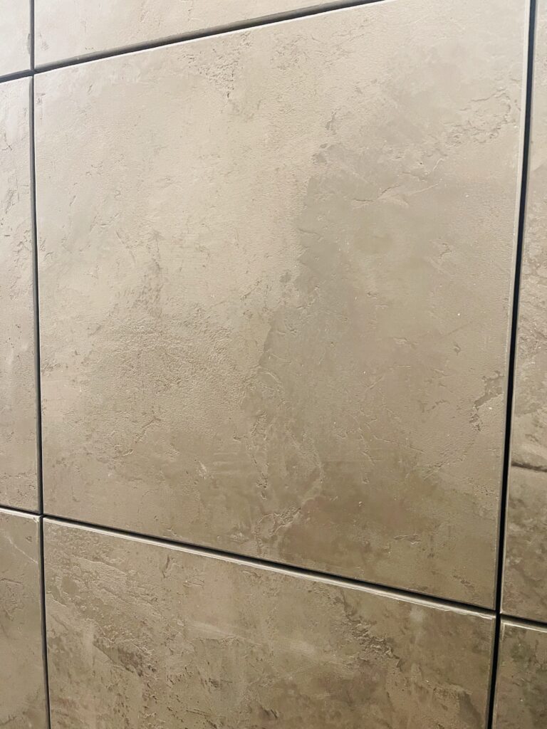 Residential precast concrete panel accent wall and Faux concrete wall look